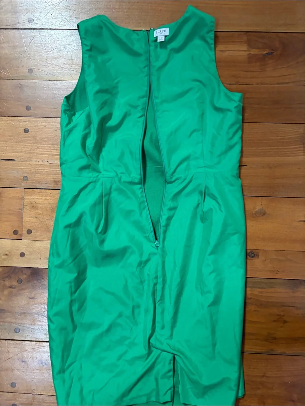 J. Crew Bright Kelly Green Sleeveless Sheath Dress